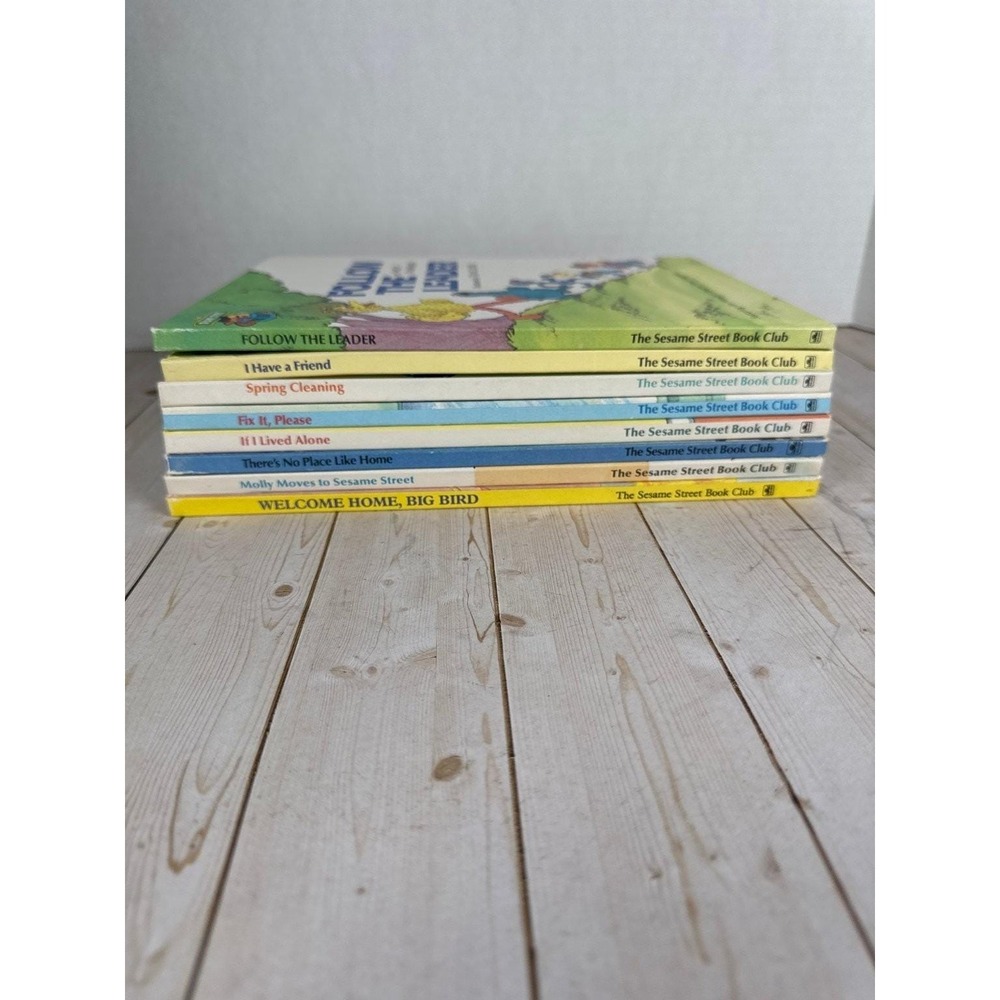 Vintage Sesame Street Book Club Lot 8 Big Bird Friendship Stories 1980s